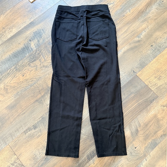 Straight leg ankle length cropped black trousers pants normcore business preppy - Picture 2 of 3